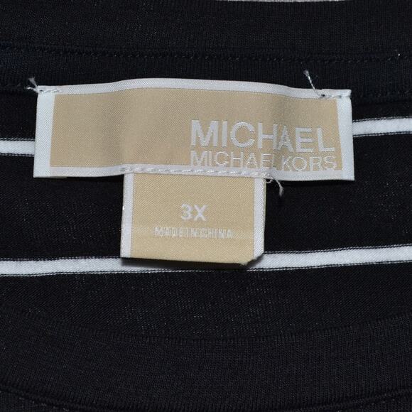 Michael Michael Kors Short Sleeve Tee Striped Size 3X - Picture 4 of 5